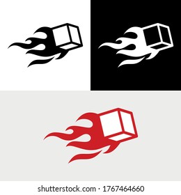 Box Fire Fast Express Delivery Logistic