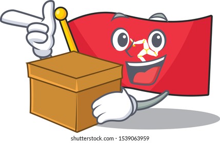 With box flag isle of man on character
