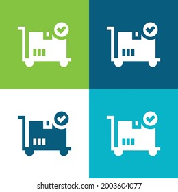 Box Flat four color minimal icon set