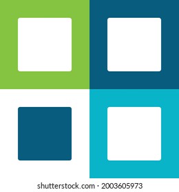 Box Flat four color minimal icon set