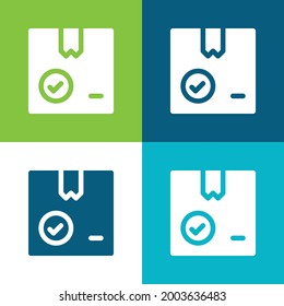 Box Flat four color minimal icon set
