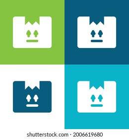 Cuadro Plano cuatro colores mínimo conjunto de iconos