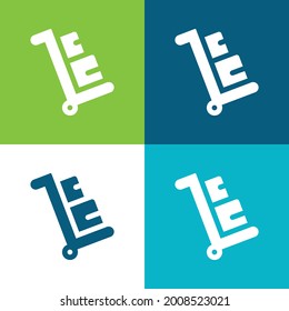 Box Flat four color minimal icon set