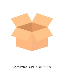  Box flat icon illustration isolated on white background