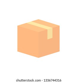  Box flat icon illustration isolated on white background