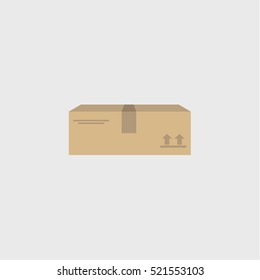 Box flat icon illustration isolated vector sign symbol