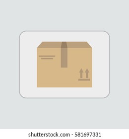 Box  flat icon illustration isolated vector sign symbol
