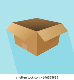 Box flat icon illustration isolated vector sign symbol