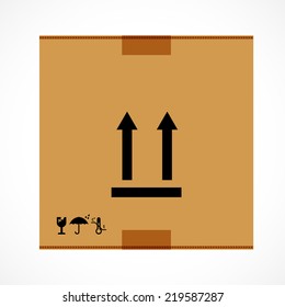 box, flat icon isolated on white background