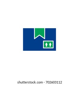 Box flat icon. Single high quality symbol of flat box vector for web design or mobile app. Silhouette signs of gift for design logo. Outline pictogram of business on white background