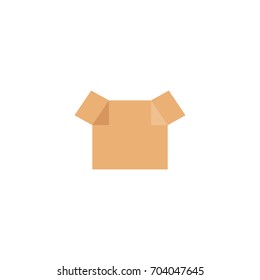Box flat icon. Single high quality symbol of flat box vector for web design or mobile app. Color signs of gift for design logo. Single pictogram of business on white background