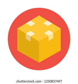 Box flat icon. You can be used box icon for several purposes like: websites, UI, UX, print templates, promotional materials, info-graphics, web and mobile phone apps.