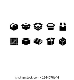 Box flat icons collection