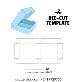 Box With Flip Lid Packaging Die Cut Template Design. 3D Mock Up. - Template Caixa de embalagem die corte modelo design. Scalloped Vertical Candy Box - Sweet - Doce - Chocolate