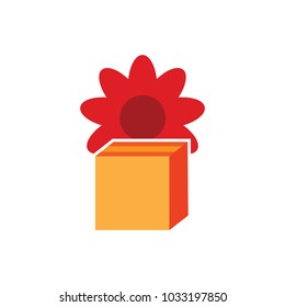 Box Flower Logo Icon Design