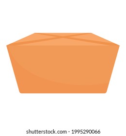 Icono de caja de comida. Dibujo de la caja del icono del vector de alimento para el diseño web aislado en fondo blanco