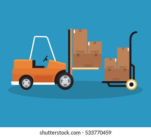 Box and forklift of delivery concept design