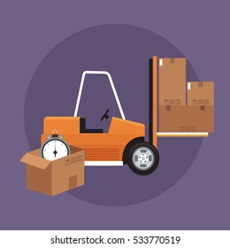 Box and forklift of delivery concept design