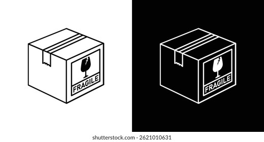 Box fragile icon vector for web, and mobile app