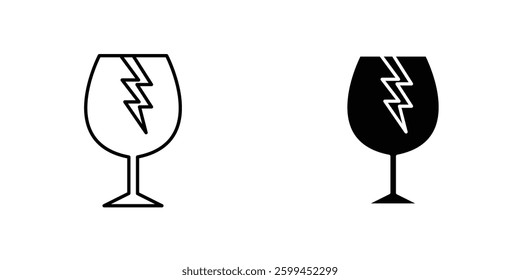 Box fragileicons for ui. vector illustration
