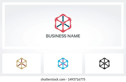 Box Frame That Made From Pipes Logo