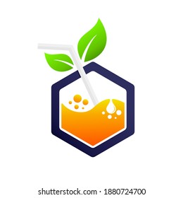 box fresh juice logo concept