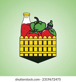 a box of fresh, organic fruits and vegetables