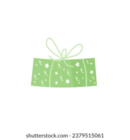 Box gift illustration cartoon style desain template.