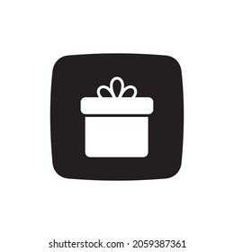 Diseño del logotipo del vector de tecnología de la aplicación en línea de regalo de caja