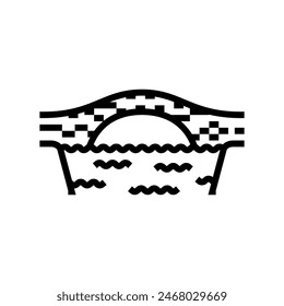 box girder bridge line icon vector. box girder bridge sign. isolated contour symbol black illustration