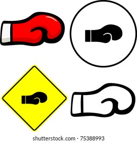 box glove illustration, sign and symbol