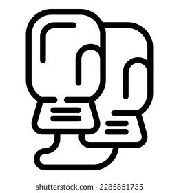 Box gloves icon outline vector. Boxing fight. Sport glove