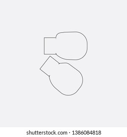 box gloves icon sign signifier vector