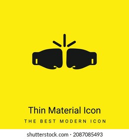 Box Gloves minimal bright yellow material icon