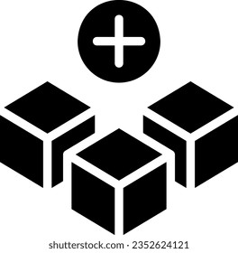Kasten-Glyphe-Symbol-Vektorgrafik