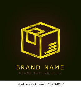 Box golden metallic logo