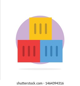 Box, Good, Logistic, Transportation Abstract Circle Background Flat color Icon. Vector Icon Template background