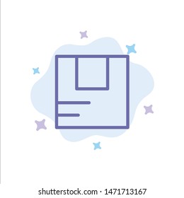 Box, Good, Logistic, Transportation Blue Icon on Abstract Cloud Background