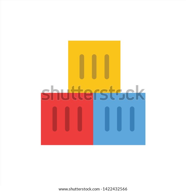 Box, Good, Logistic, Transportation  Flat Color\
Icon. Vector icon banner\
Template