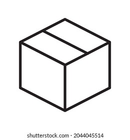 box of goods for shopping online, package of product, post and mail sign