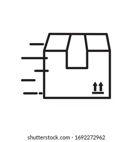 Box und GPS markieren Stylesymbol-Design, Lieferlogistik Transport Versandwarenwarenindustrie und weltweite Vektorillustration-Illustration zum Thema