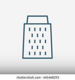 Box grater vector flat pictograph line icon stock design illustration