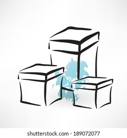 box grunge icon