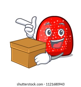 With box gumdrop character cartoon style