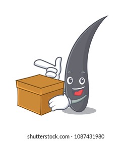 With box hair character cartoon style