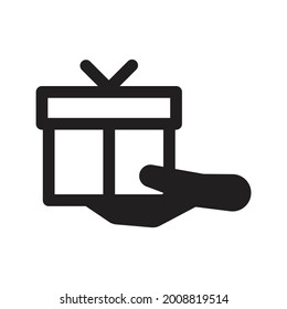cuadro con icono de mano aislado en fondo blanco