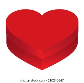 BOX IN HEART SHAPE VECTOR