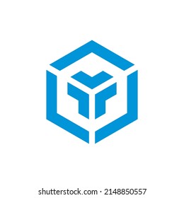 Box Hexagon Logotipo se puede usar para compañía, icono y otros.