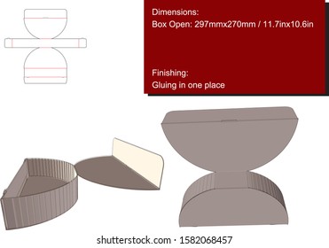 Box holder for gift products die cut vector