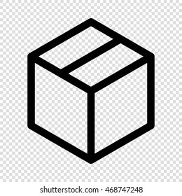 Box icon. Black on transparent background.